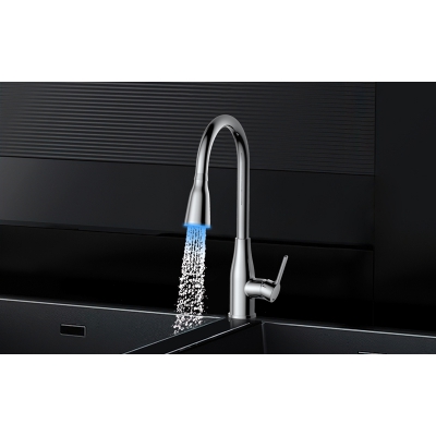 FK8360-A0 LED燈光顏色顯示水溫廚房抽拉龍頭